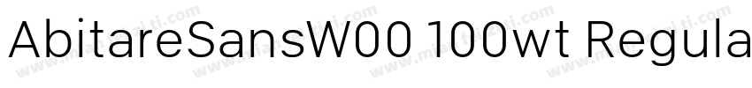 AbitareSansW00 100wt Regular字体转换
